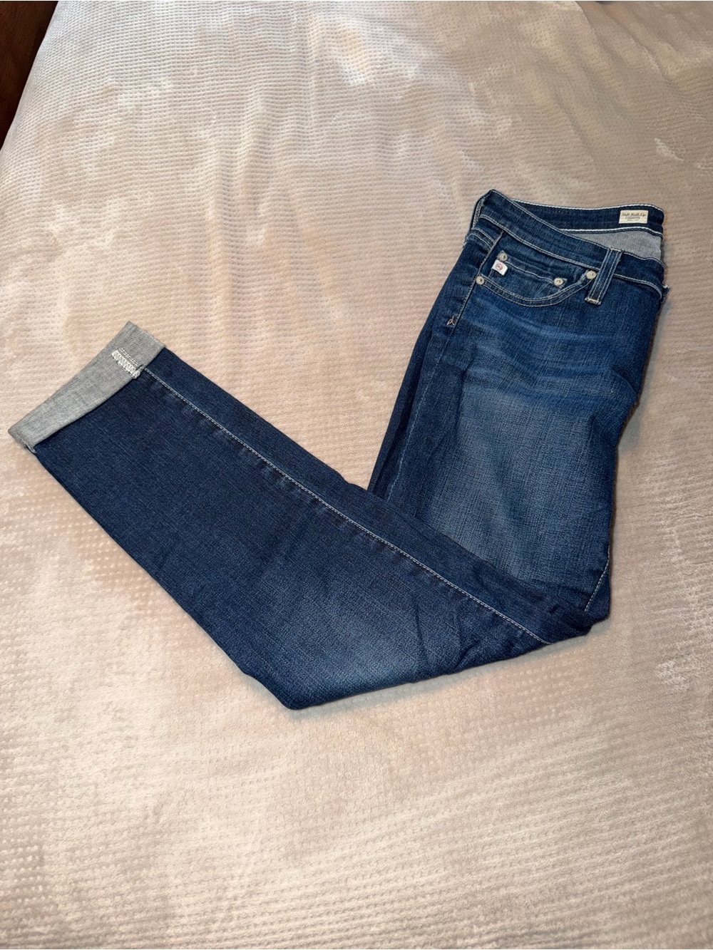Ag Adriano Goldschmied Blue Denim Jeans with Red Logo Tag 28R